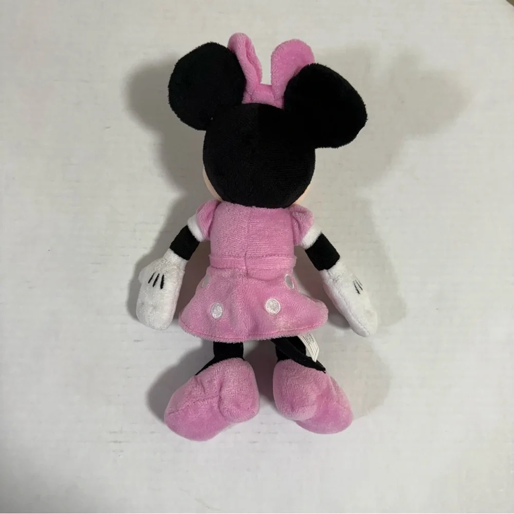 Disney Plush Minnie Mouse Pink Dress 10” Plush Toy Doll EUC Collectible